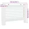 vidaXL Cache-radiateurs 2 pcs Blanc 112x19x81,5 cm MDF