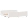 vidaXL Cadre de lit sans matelas blanc 200x200 cm bois massif de pin