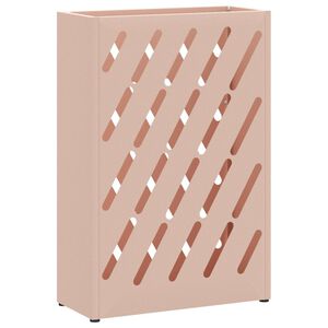 vidaXL Stand de Parapluie de Pluie Rose 28 x 12 x 41 cm Acier