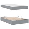 vidaXL Lit avec rangement et matelas Gris clair 120 x 190 cm Polyester