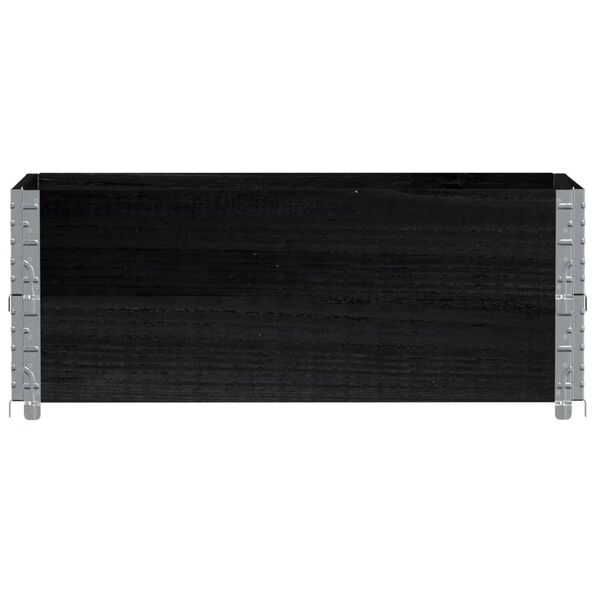 vidaXL Colliers de palette 2 pcs noir 100x50 cm bois de pin solide