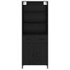 vidaXL Haut Armoire Ch&ecirc;ne noir 69,5 x 34 x 180 cm Bois d'ing&eacute;nierie