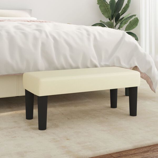 vidaXL Banc Crème 70x30x30 cm Similicuir