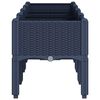 vidaXL Jardini&egrave;re avec pieds bleu gris 160x40x42 cm PP