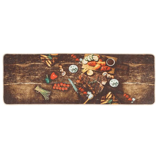 vidaXL Tapis de cuisine multicolore 60x180 cm lavable