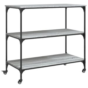 vidaXL Chariot de cuisine sonoma gris 102x50x95 cm bois d'ing&eacute;nierie