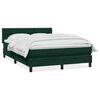 vidaXL Sommier &agrave; lattes de lit et matelas vert fonc&eacute; 140x210cm velours