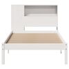 vidaXL Lit bibliothèque sans matelas blanc 75x190cm bois de pin massif
