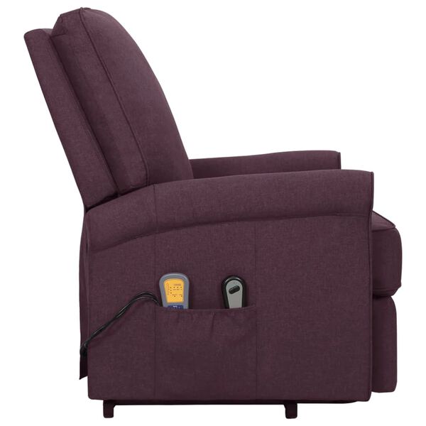 vidaXL Fauteuil de massage Violet Tissu