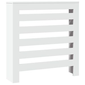 vidaXL Cache-radiateur blanc 78x20x82 cm bois d'ing&eacute;nierie
