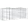 vidaXL Lit surélevé à gabions arqué 200x50x100 cm Fer galvanisé