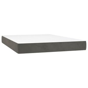 vidaXL Matelas de lit &agrave; ressorts ensach&eacute;s Gris fonc&eacute; 140x190x20 cm