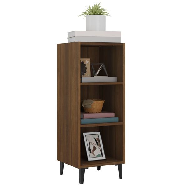 vidaXL Buffet chêne marron 34,5x32,5x90 cm bois d'ingénierie