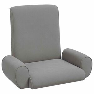 vidaXL Fauteuil de sol ajustable Gris fonc&eacute; Velours grain&eacute;