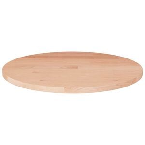 vidaXL Dessus de table rond &Oslash;50x1,5 cm Bois de ch&ecirc;ne massif non trait&eacute;