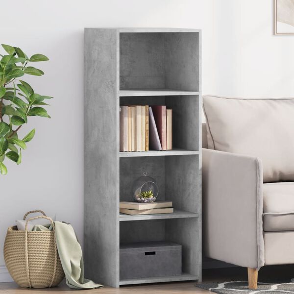 vidaXL Buffet haut gris b&eacute;ton 45x41x124 cm bois d'ing&eacute;nierie
