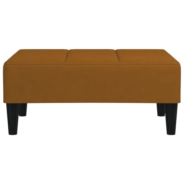 vidaXL Repose-pied Marron 78x56x32 cm Velours