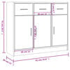 vidaXL Buffet Blanc 91x28x75 cm Bois d'ingénierie