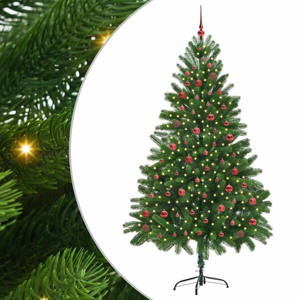 vidaXL Sapin de Noël avec 300 LED avec support Vert 210 cm PE