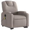 vidaXL Fauteuil inclinable de massage électrique Taupe Tissu