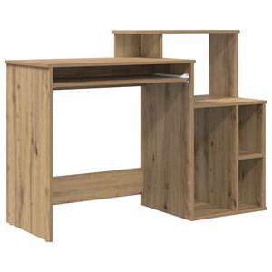 vidaXL Bureau Ch&ecirc;ne artisanal 120,5 x 44 x 88,5 cm Bois d'ing&eacute;nierie