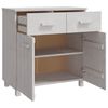 vidaXL Buffet HAMAR Blanc 79x40x80 cm Bois massif de pin
