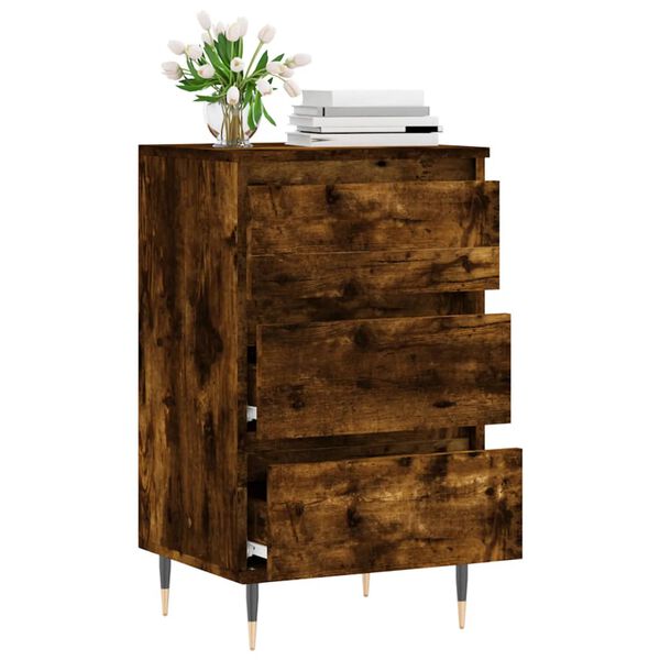 vidaXL Buffet ch&ecirc;ne fum&eacute; 40x35x70 cm bois d'ing&eacute;nierie