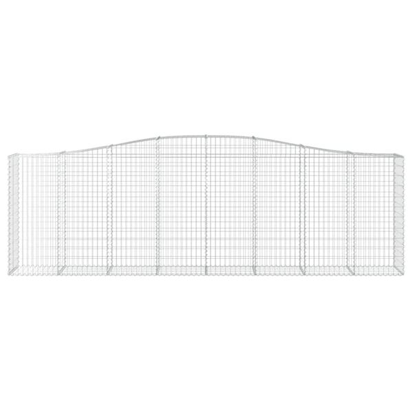 vidaXL Paniers à gabions arqués 8 pcs 400x50x120/140 cm Fer galvanisé
