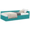 vidaXL Cadre de lit d'angle avec matelas 2 pc Turquoise 80 x 200 cm