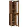 vidaXL Haut Armoire 2 pcs Bois Ancien Verre