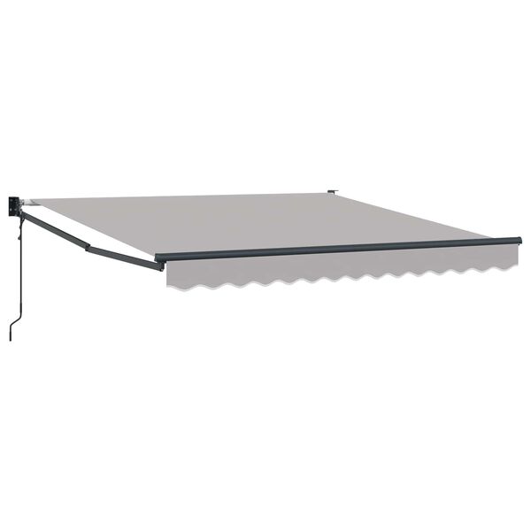 vidaXL Auvent R&eacute;tractable Gris clair 350 x 250 cm