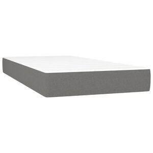vidaXL Matelas de lit &agrave; ressorts ensach&eacute;s fermet&eacute; moyenne Gris fonc&eacute; 80x200x20cm Tissu