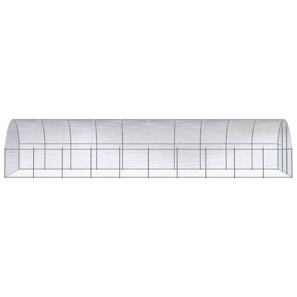 vidaXL Poulailler d'ext&eacute;rieur 3x10x2 m Acier galvanis&eacute;