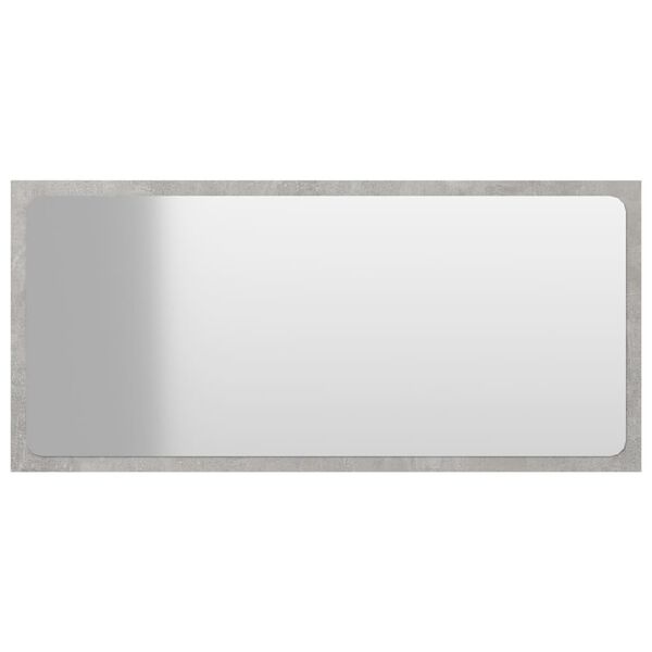 vidaXL Miroir de salle de bain Gris b&eacute;ton 80x1,5x37 cm Agglom&eacute;r&eacute;
