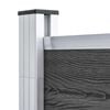 vidaXL Ensemble de panneau de cl&ocirc;ture WPC 1564x186 cm Noir