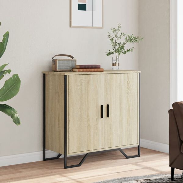 vidaXL Buffet chêne sonoma 78x35,5x74,5 cm bois d'ingénierie