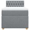 vidaXL Sommier à lattes de lit avec matelas Gris clair 90x200 cm Tissu