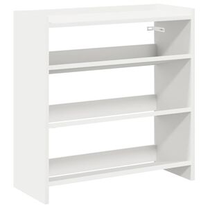 vidaXL &Eacute;tag&egrave;re &agrave; chaussures blanc 60x25x62 cm bois d'ing&eacute;nierie
