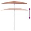 vidaXL Demi-parasol de jardin avec m&acirc;t 180x90 cm terre cuite