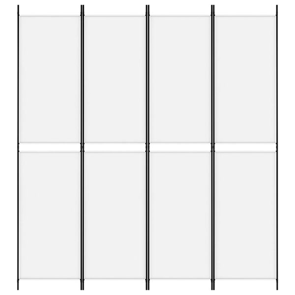 vidaXL Cloison de séparation 4 panneaux Blanc 200x220 cm Tissu