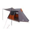 vidaXL Tente tunnel Gris et orange 475 x 220 x 192 cm