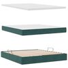 vidaXL Lit de Rangement avec matelas Vert fonc&eacute; 160 x 200 cm Velours
