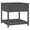 vidaXL Jardini&egrave;re avec &eacute;tag&egrave;re Gris 82,5x82,5x81 cm Bois massif de pin
