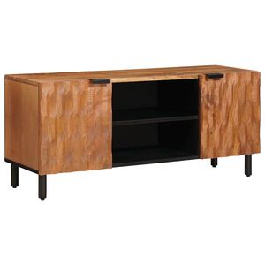 vidaXL Meuble TV avec &eacute;tag&egrave;re Finition Acacia Brun 105 x 33 x 46 cm