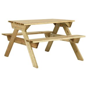 vidaXL Table de pique-nique et bancs 110x123x73cm Bois de pin impr&eacute;gn&eacute;