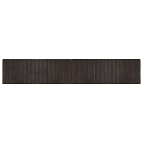 vidaXL Tapis rectangulaire marron fonc&eacute; 70x400 cm bambou