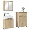 vidaXL Ensemble de mobilier de salle de bain 3 pcs Ch&ecirc;ne Sonoma