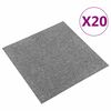 vidaXL Tapis 20 pcs Gris 50 x 50 cm 100% Polypropyl&egrave;ne