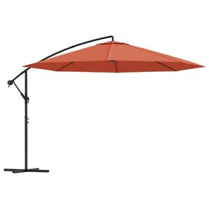 vidaXL Parasol de jardin en porte-&agrave;-faux et poteau en aluminium