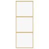 vidaXL Porte coulissante doré 76x205 cm verre ESG clair et aluminium